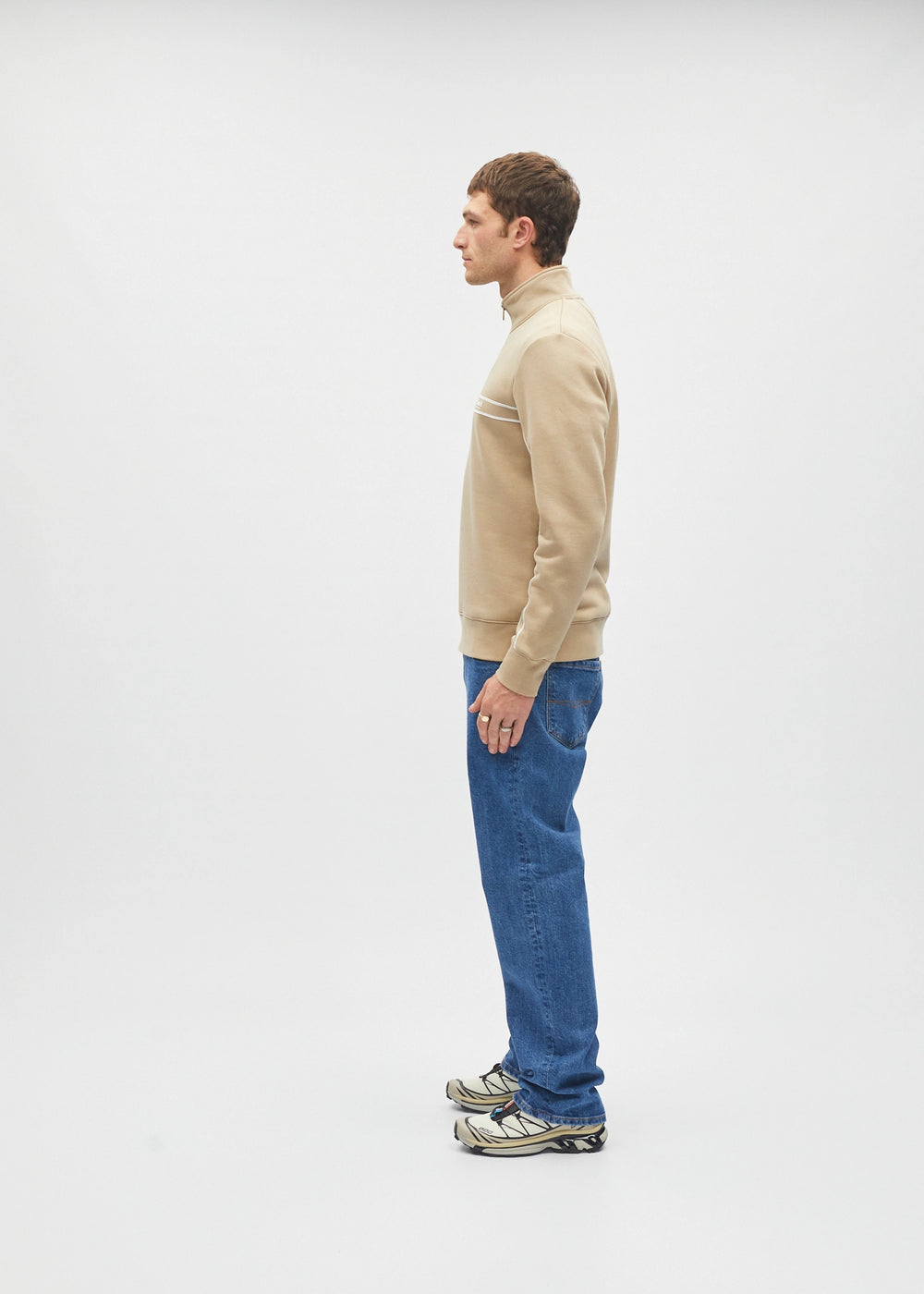 Willis Half Zip Camel Court