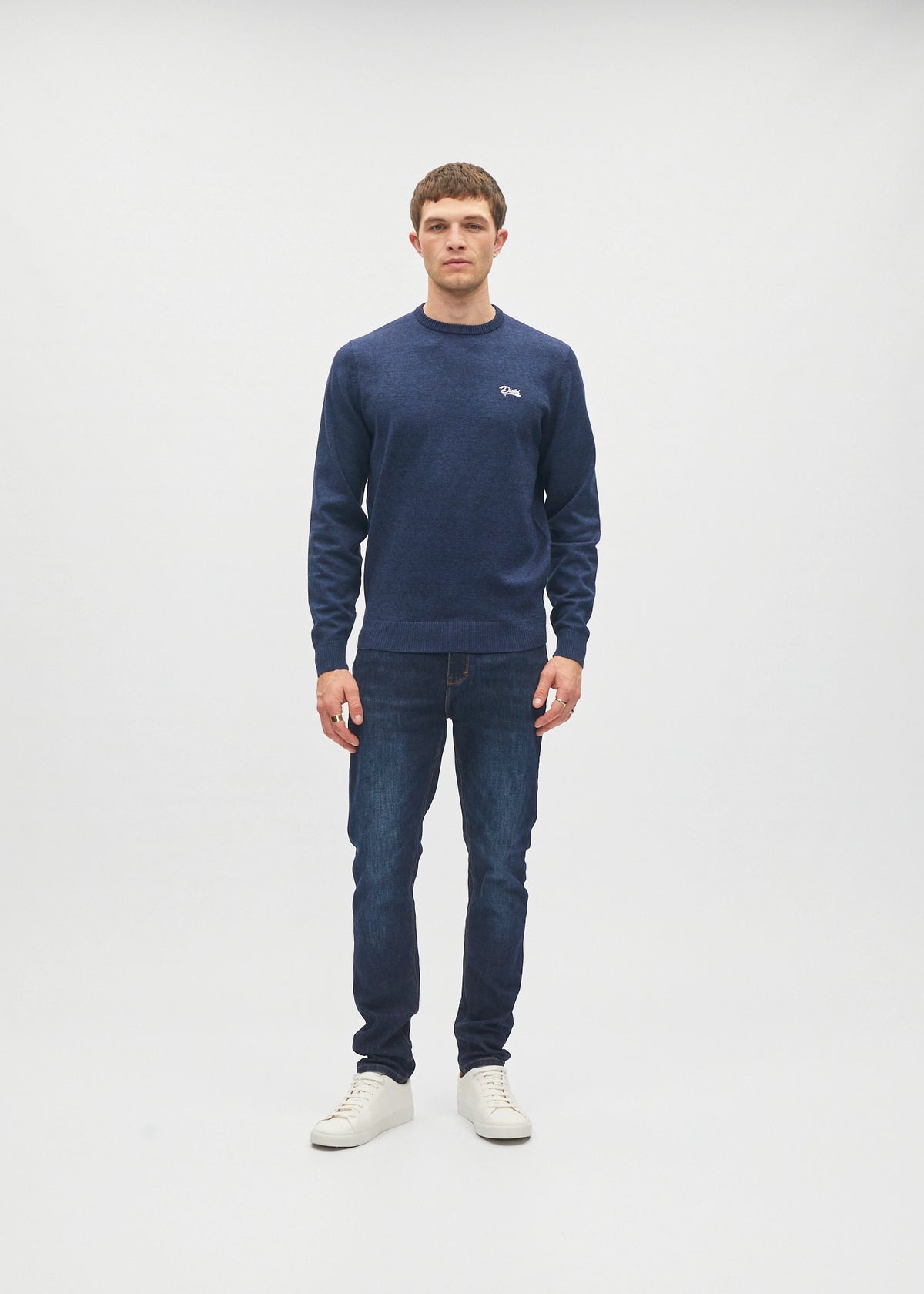 Bastian Round Neck Space Blue Marl
