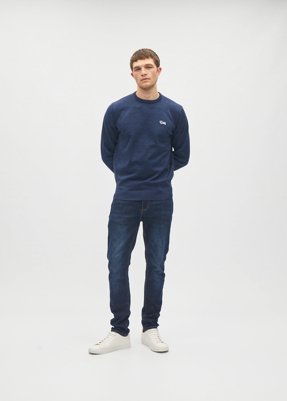Bastian Round Neck Space Blue Marl