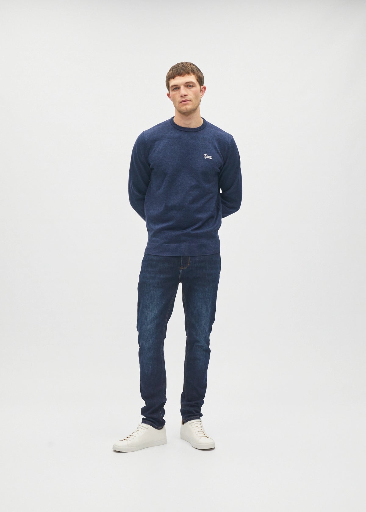 Bastian Round Neck Space Blue Marl