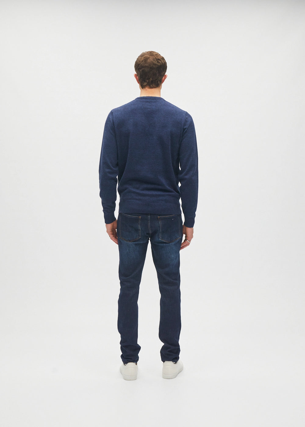 Bastian Round Neck Space Blue Marl