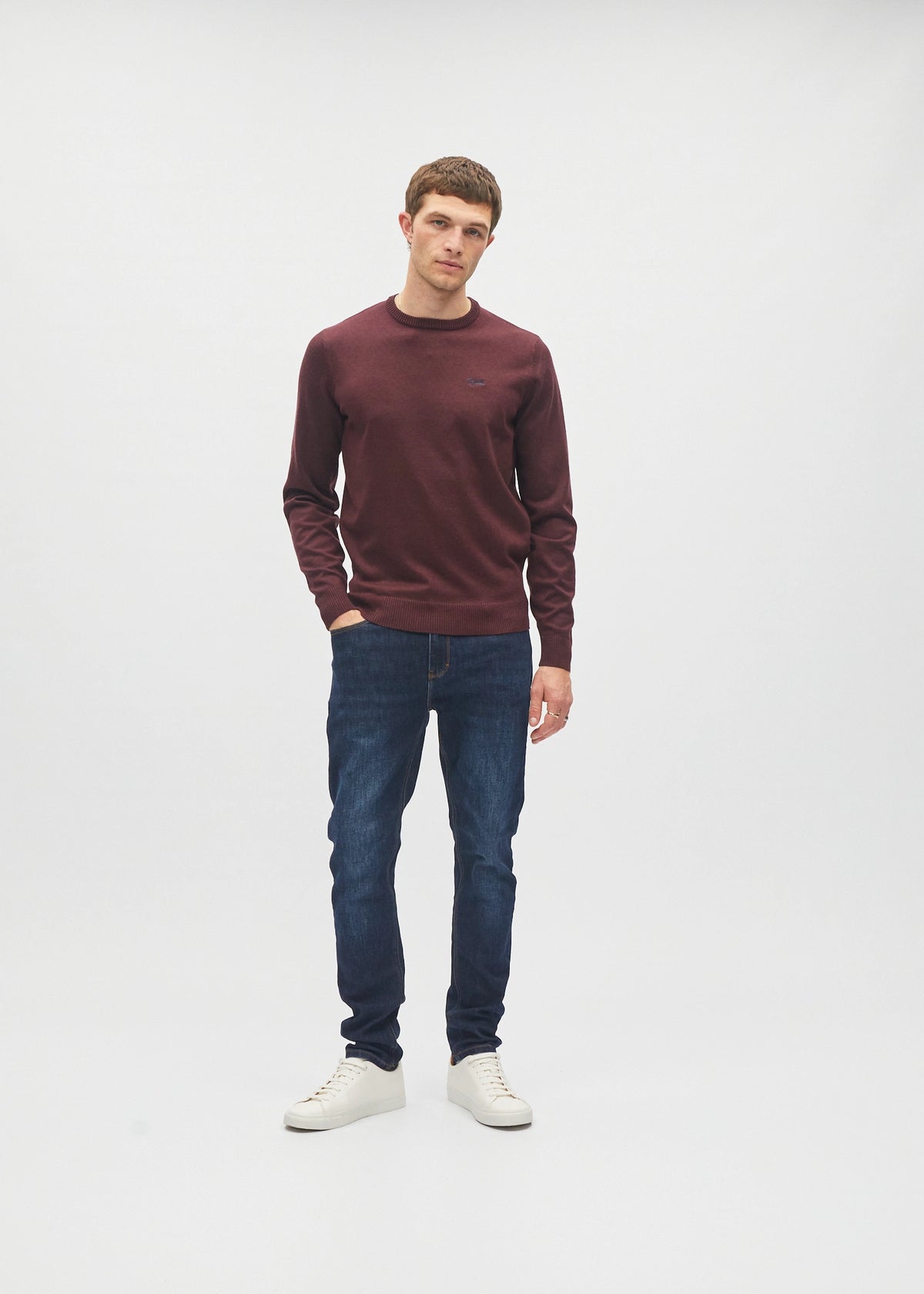 Bastian Round Neck Deep Burgundy