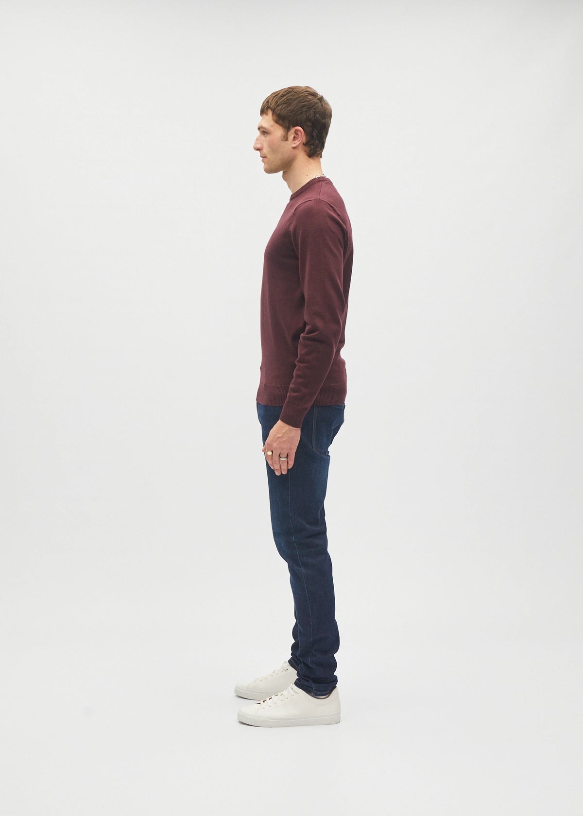 Bastian Round Neck Deep Burgundy