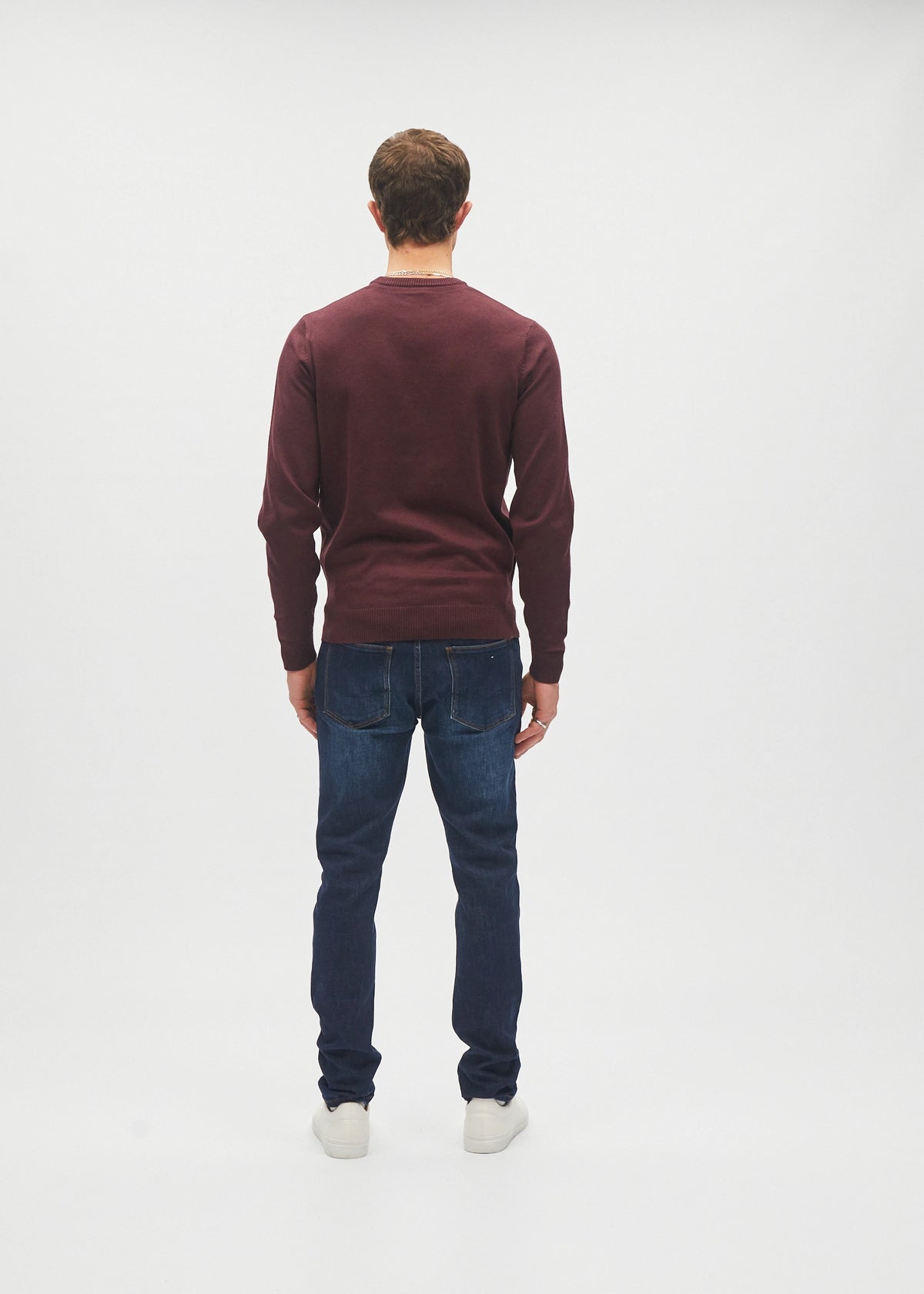 Bastian Round Neck Deep Burgundy