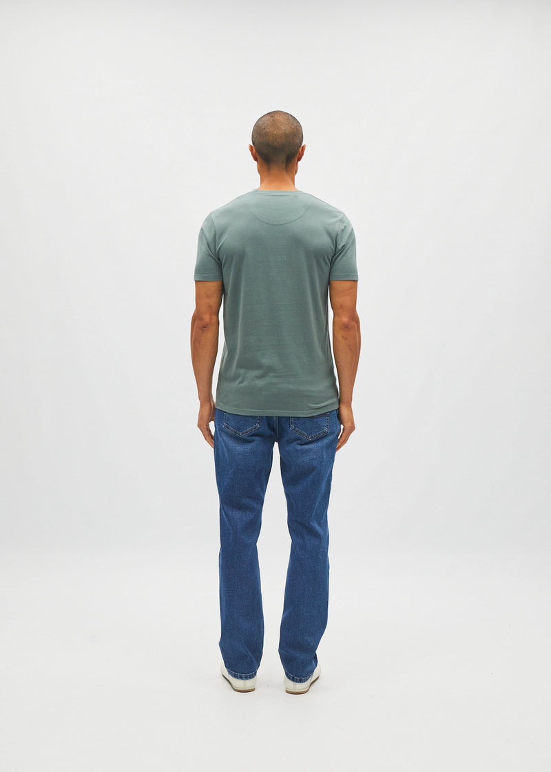 Basic Caden O Neck Tee Green Meadow