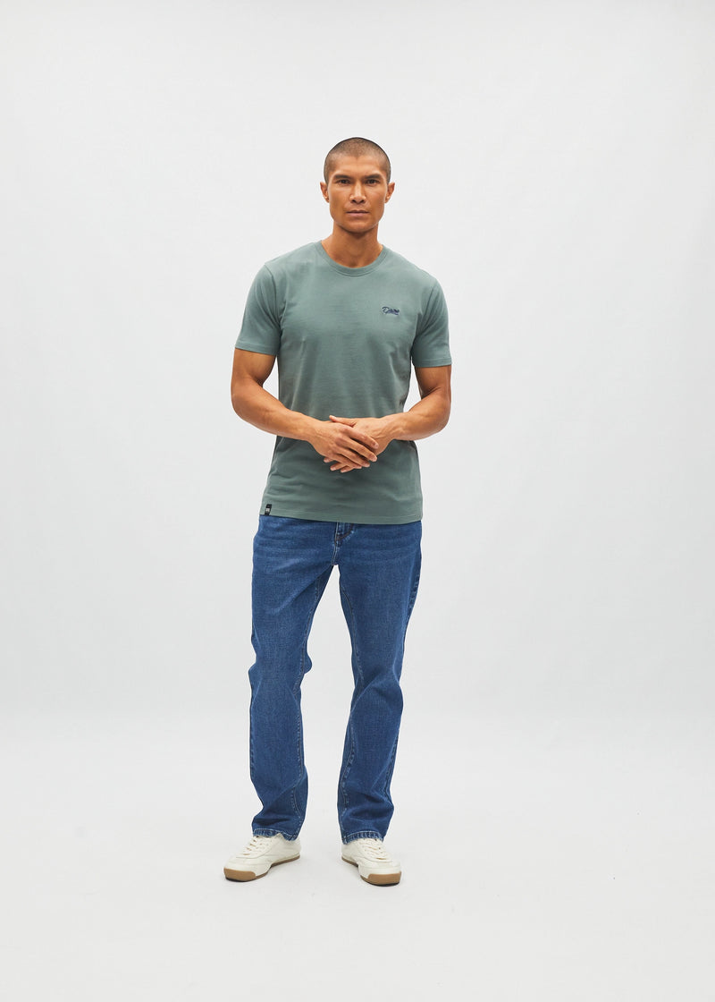 Basic Caden O Neck Tee Green Meadow