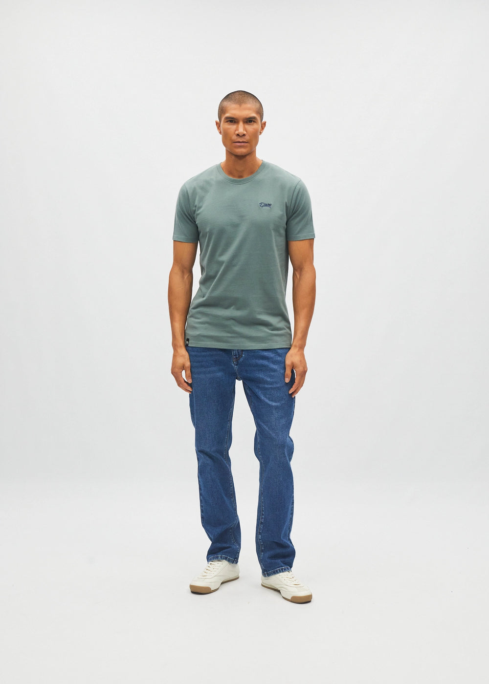 Basic Caden O Neck Tee Green Meadow
