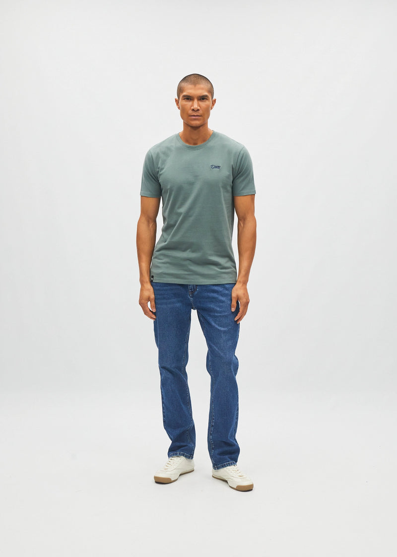 Basic Caden O Neck Tee Green Meadow