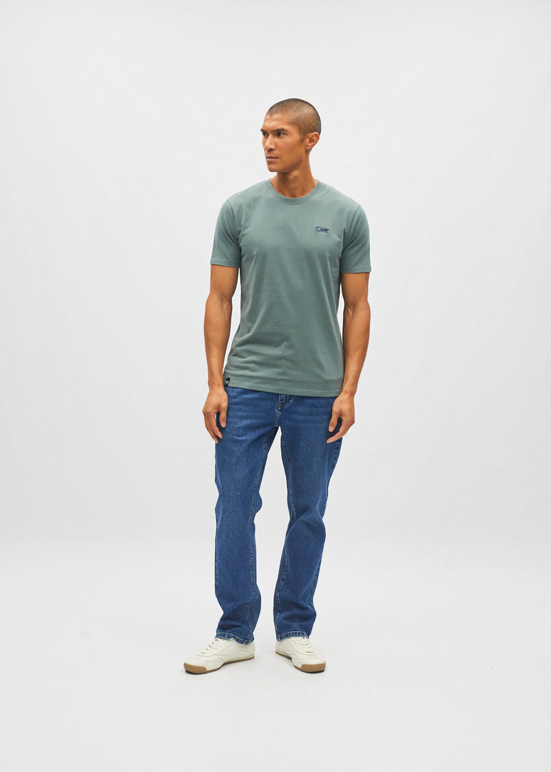 Basic Caden O Neck Tee Green Meadow