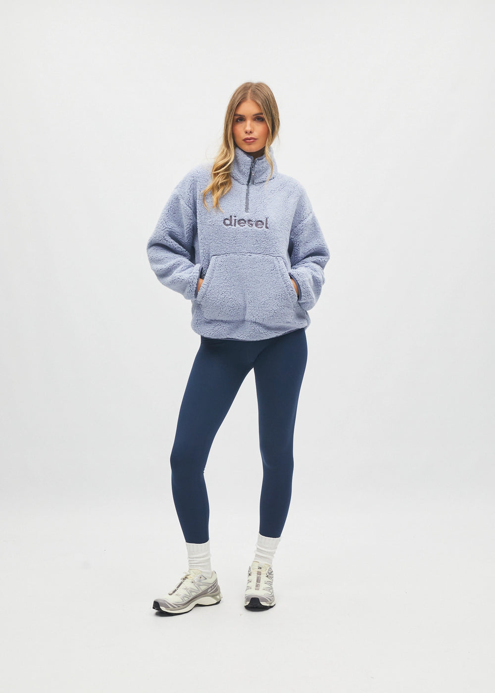 Nyra Half Zip Frosted Blue