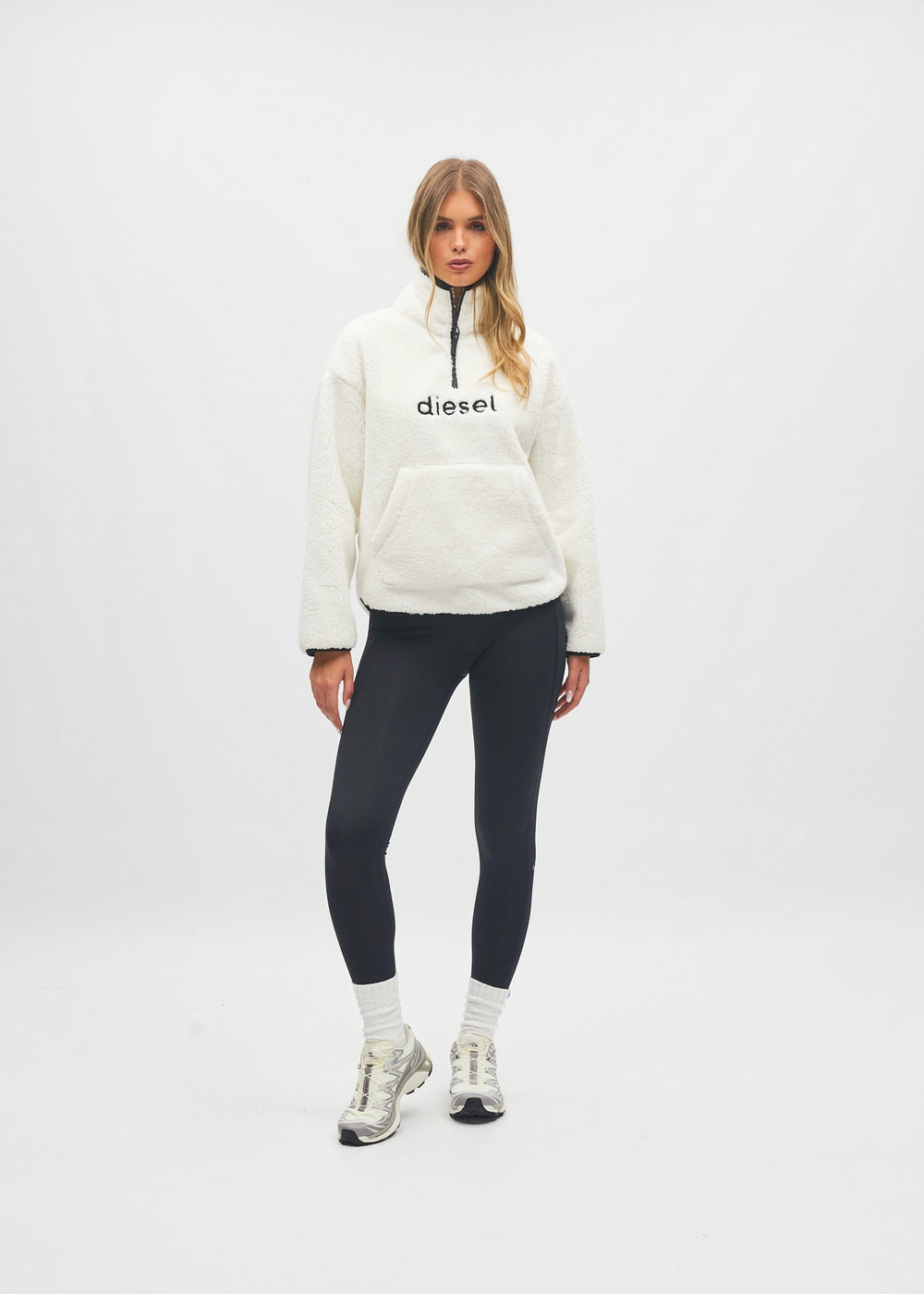 Nyra Half Zip White Marshmallow
