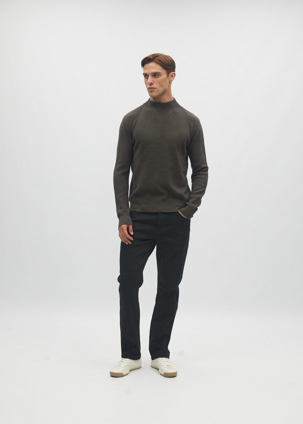 Daxton Sweater Oak Green Marl