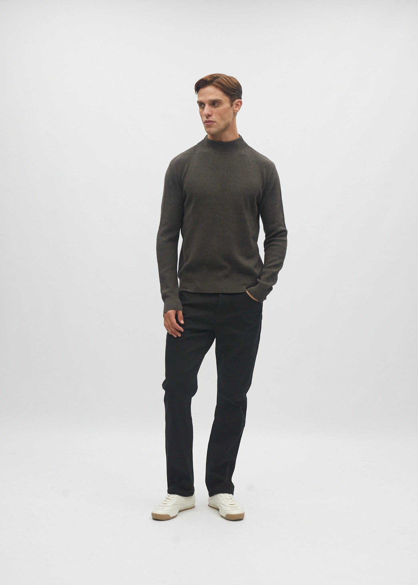 Daxton Sweater Oak Green Marl