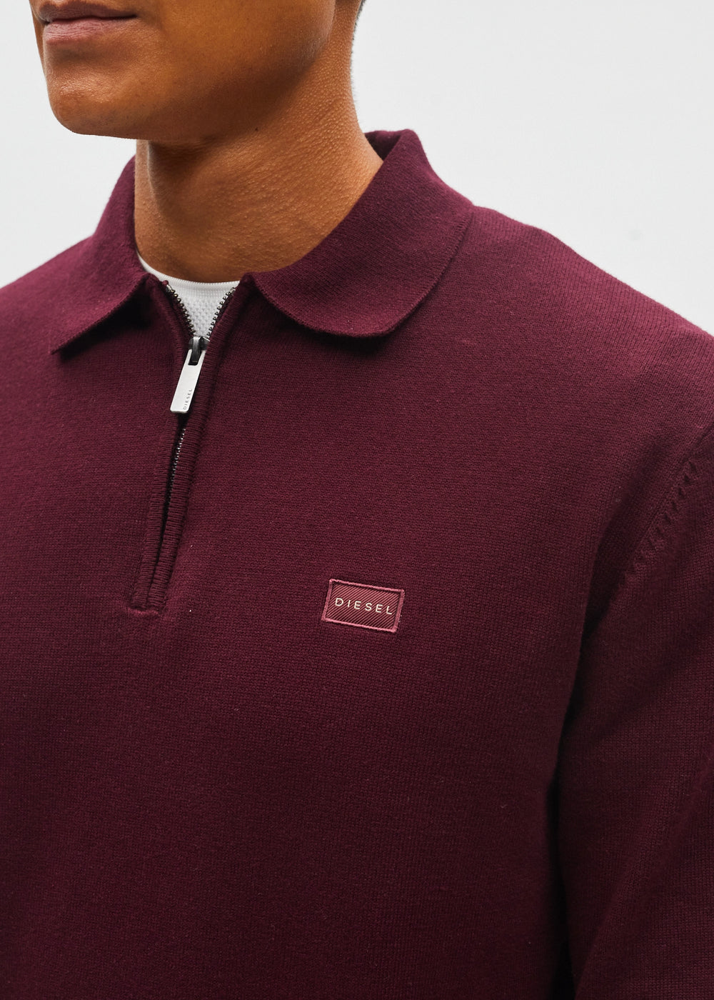 Dino Knit Polo Deep Burgundy