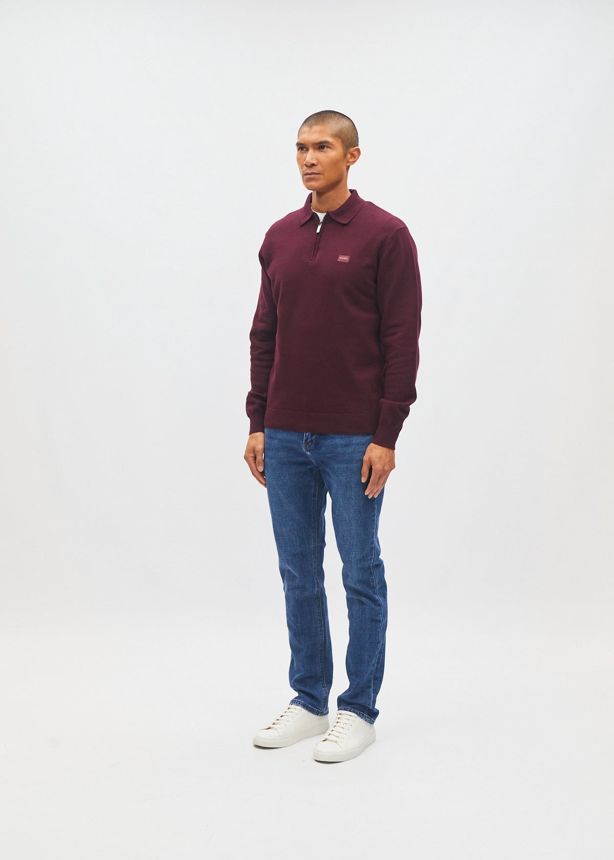 Dino Knit Polo Deep Burgundy