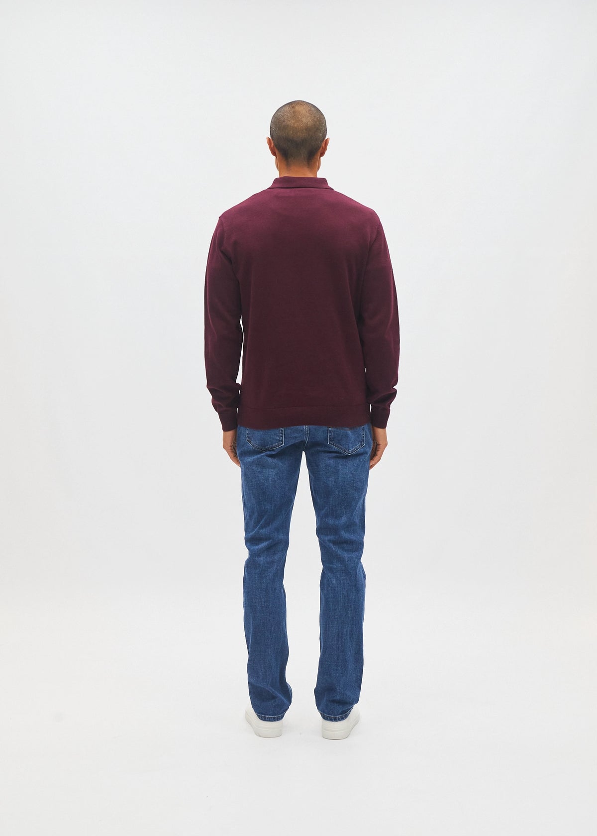 Dino Knit Polo Deep Burgundy