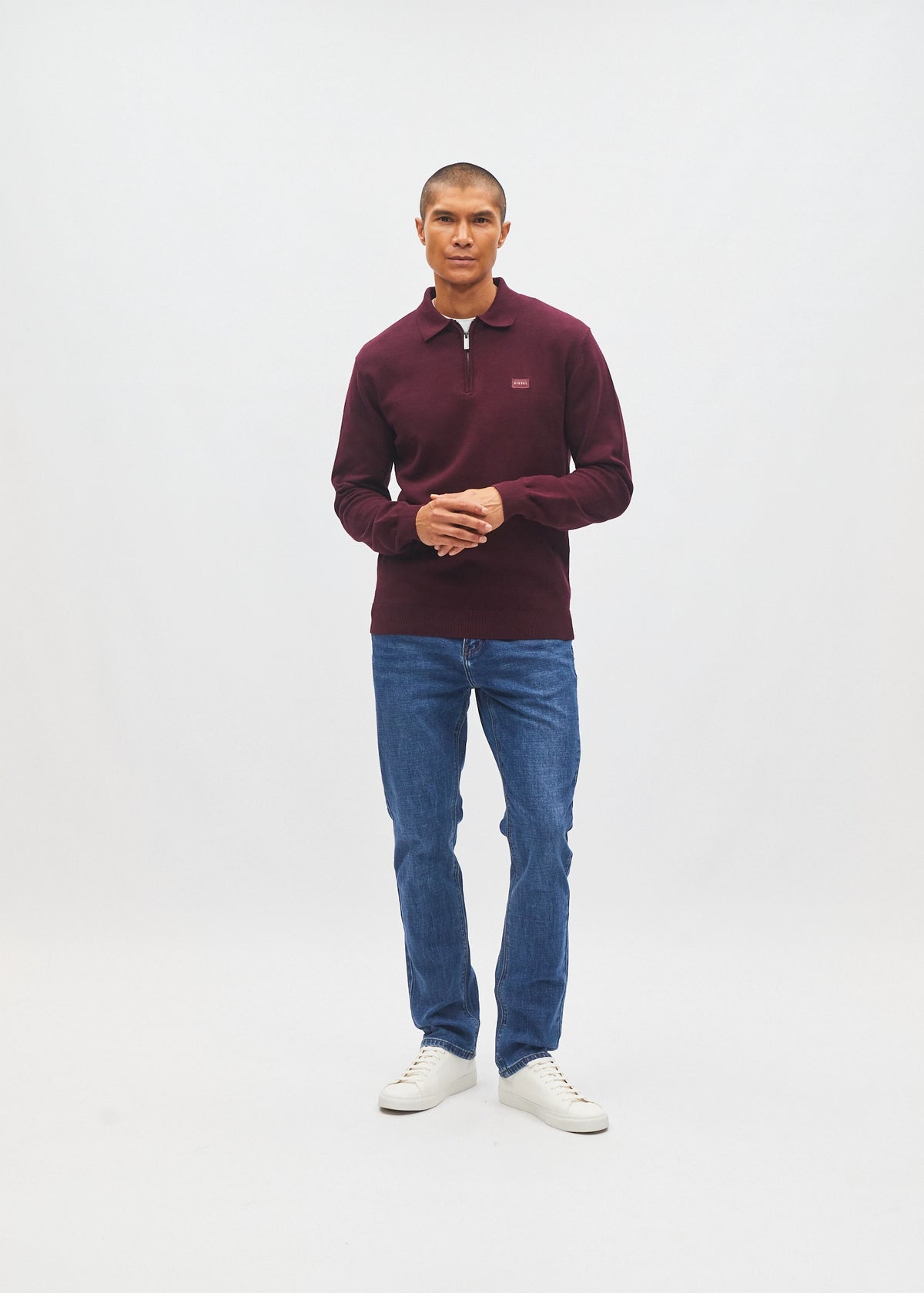 Dino Knit Polo Deep Burgundy