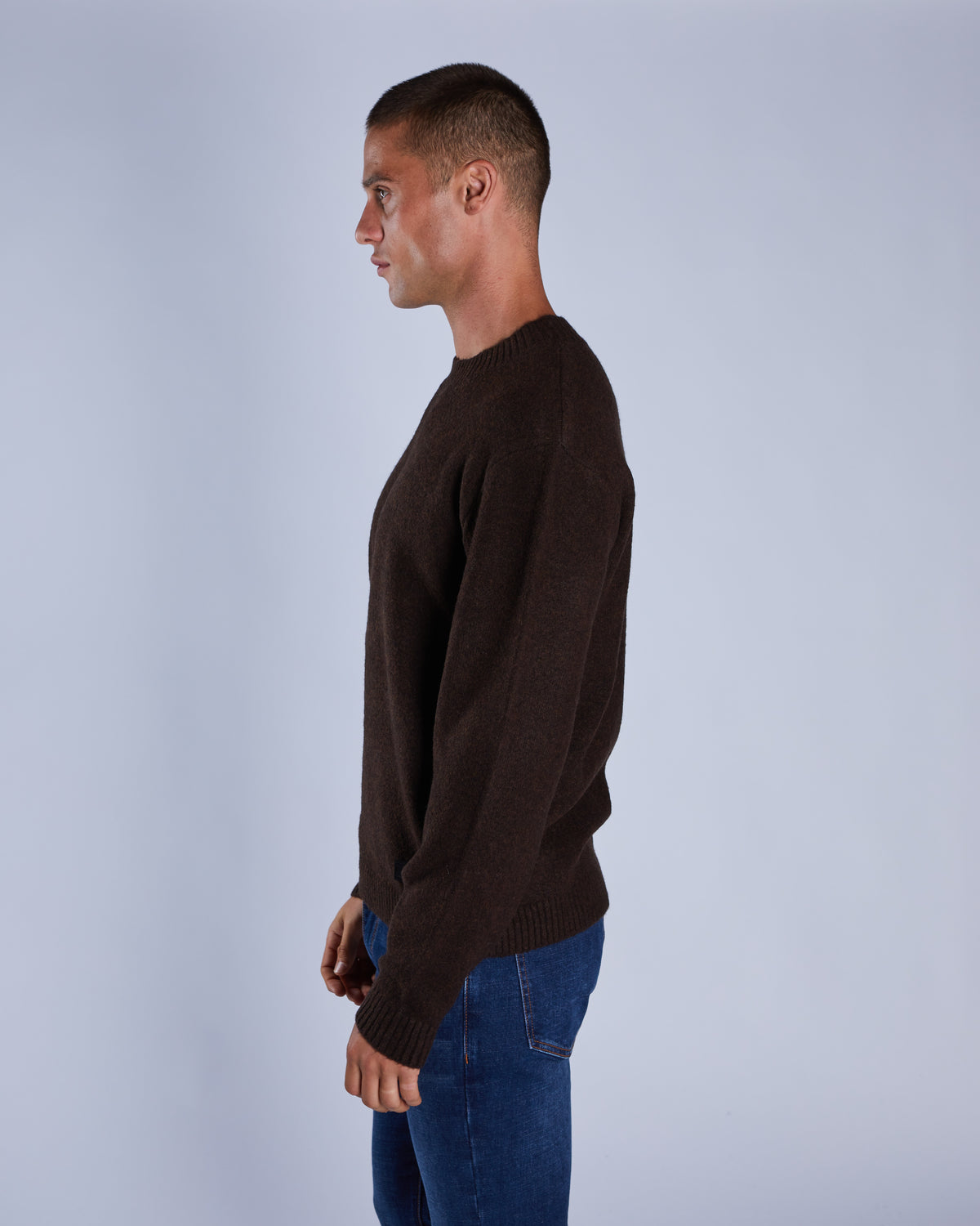Domenico Sweater Dark Chocolate Marl