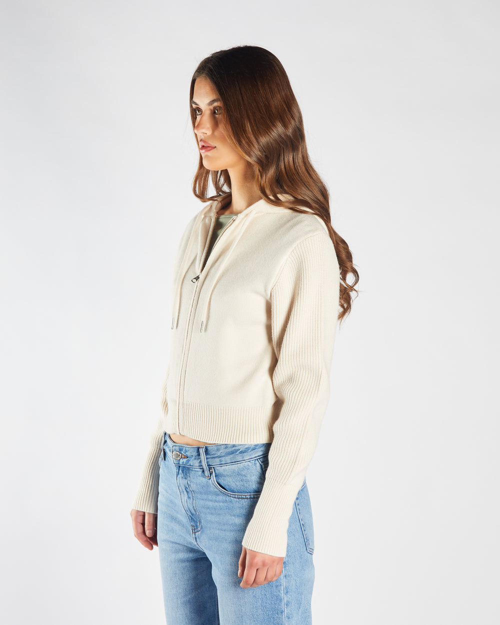 Francey Knit Stone White