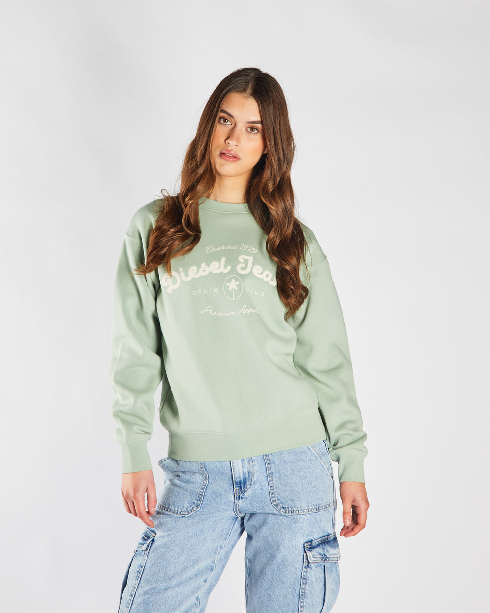 Flossy Sweatshirt Iceberg Green