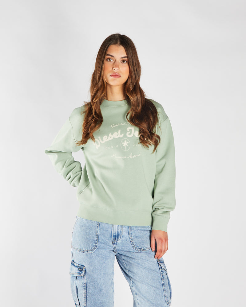 Flossy Sweatshirt Iceberg Green