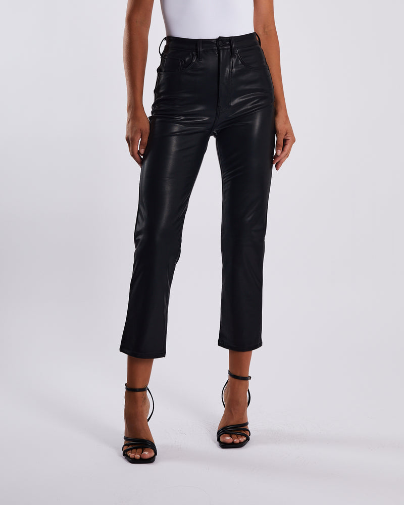 Gabby Straight Leg Leather Look