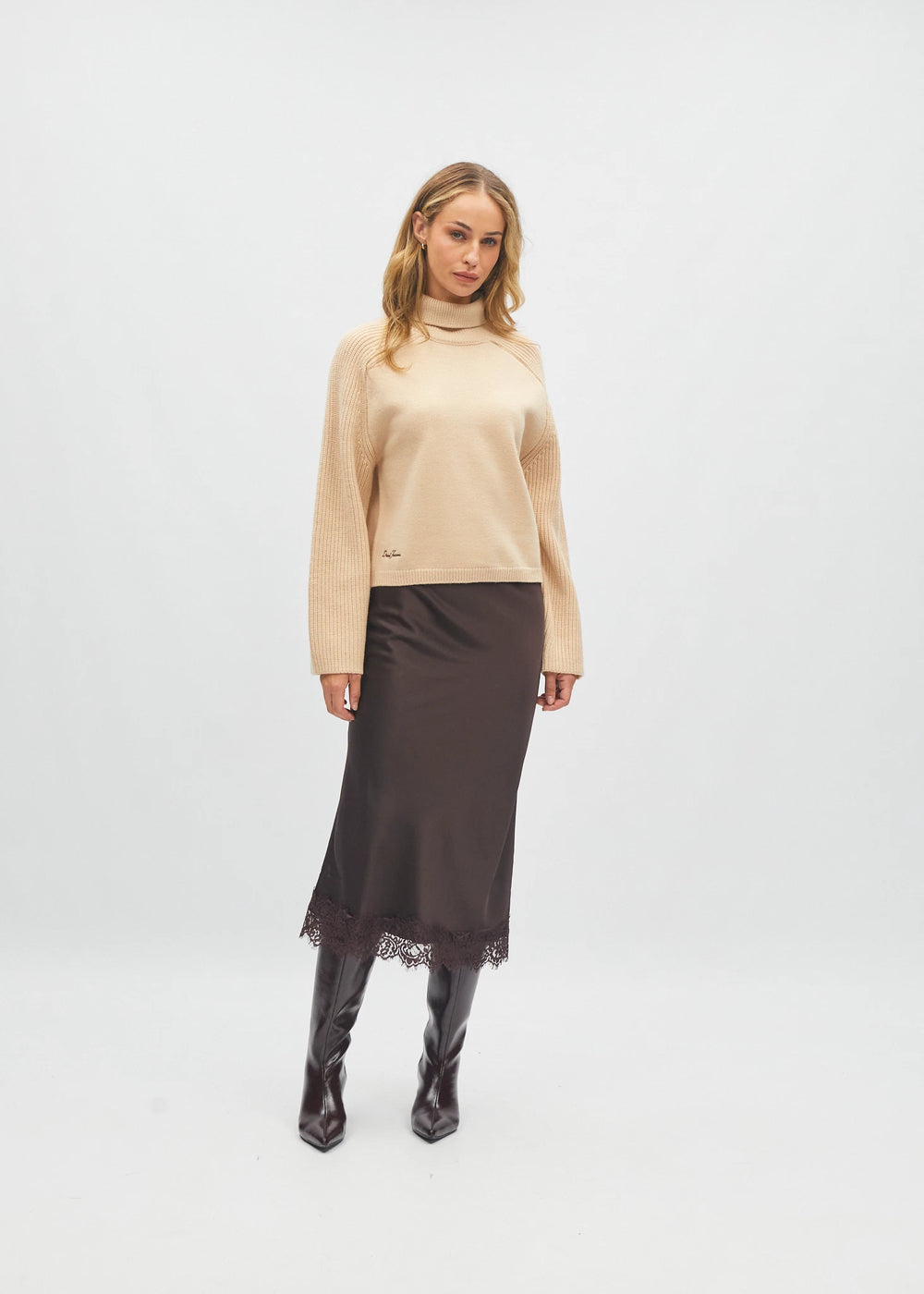 Gwyneth Skirt Warm Cocoa