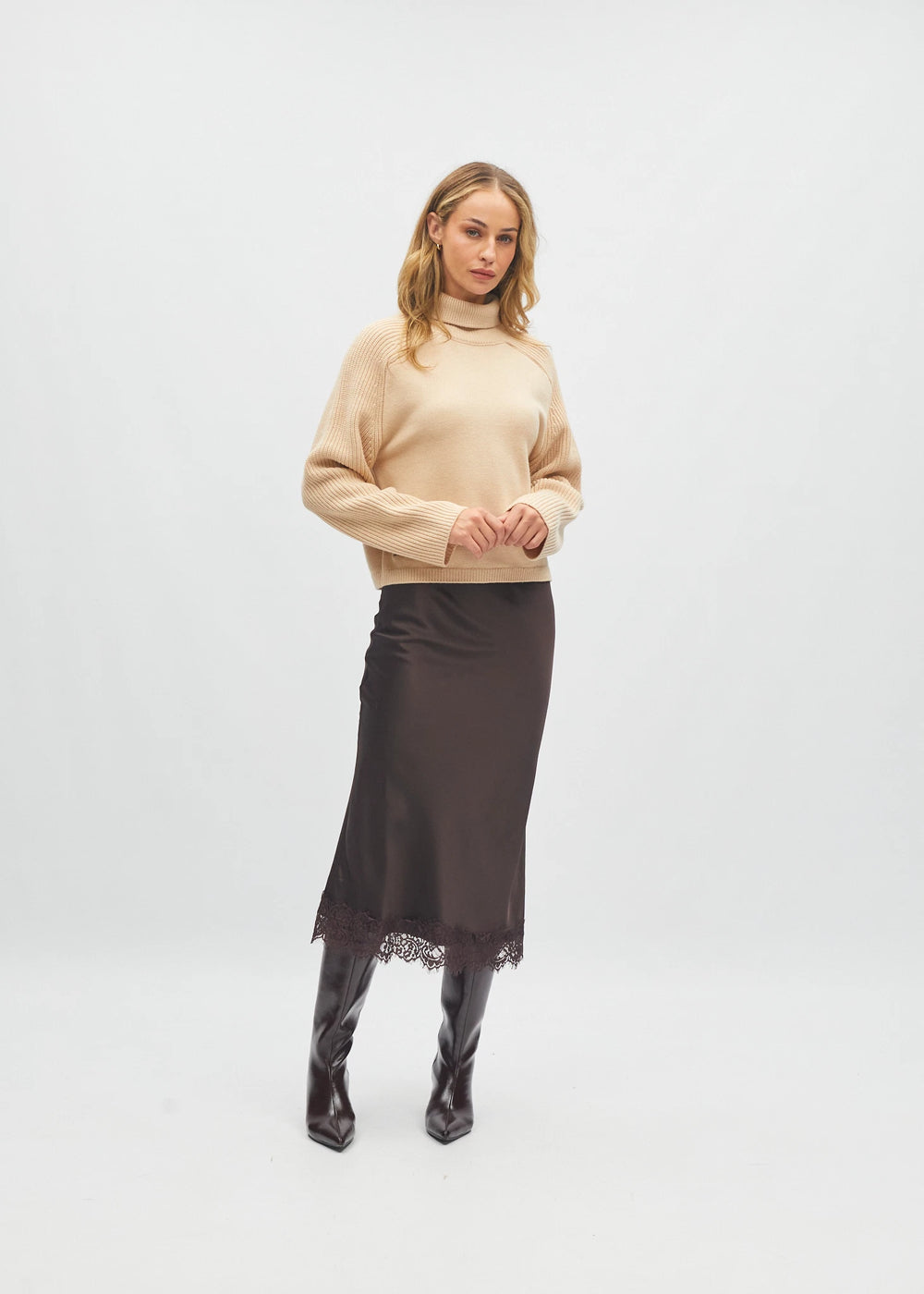 Gwyneth Skirt Warm Cocoa