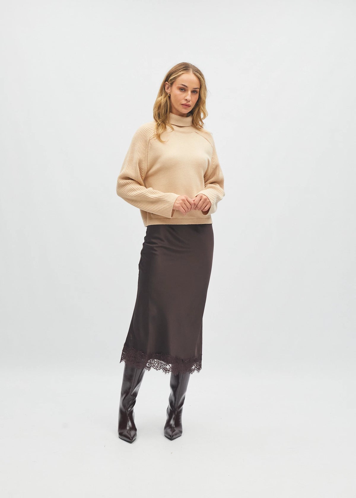 Gwyneth Skirt Warm Cocoa