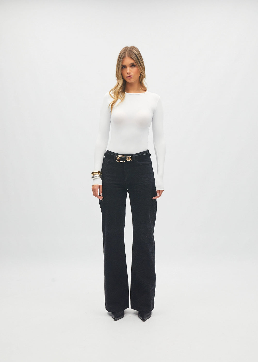 Paris Wide Leg Black Leopard Print