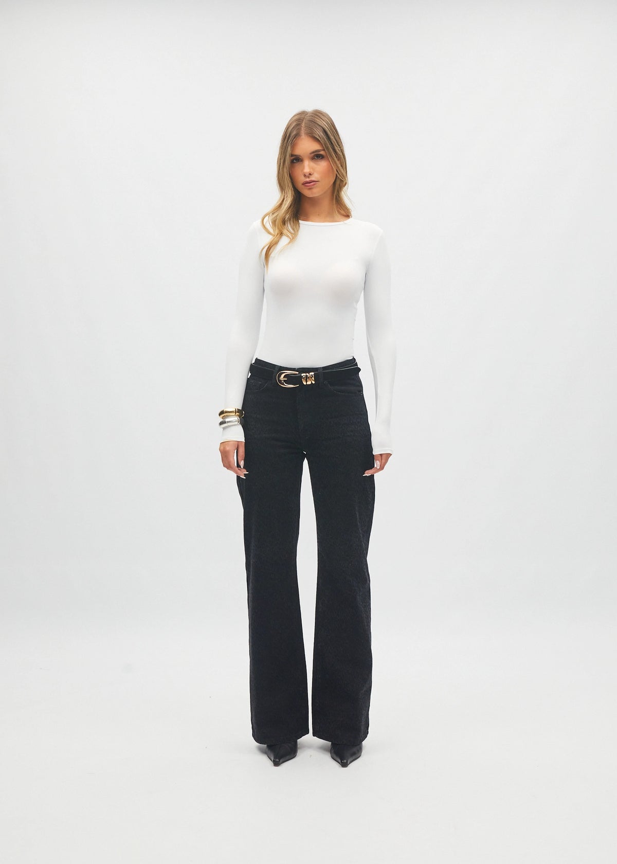 Paris Wide Leg Black Leopard Print