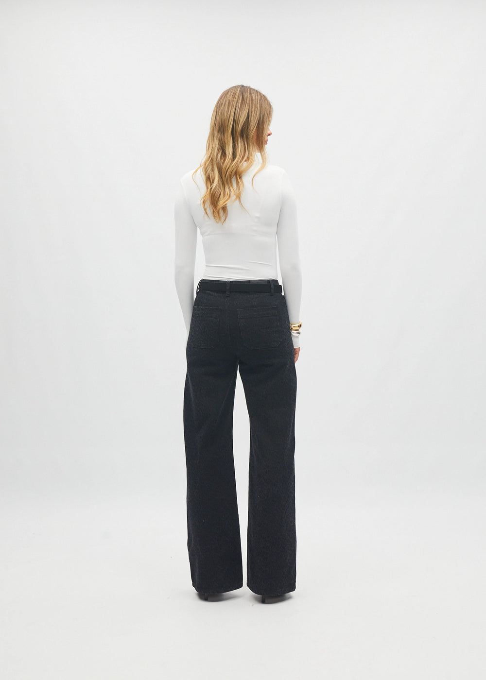 Paris Wide Leg Black Leopard Print