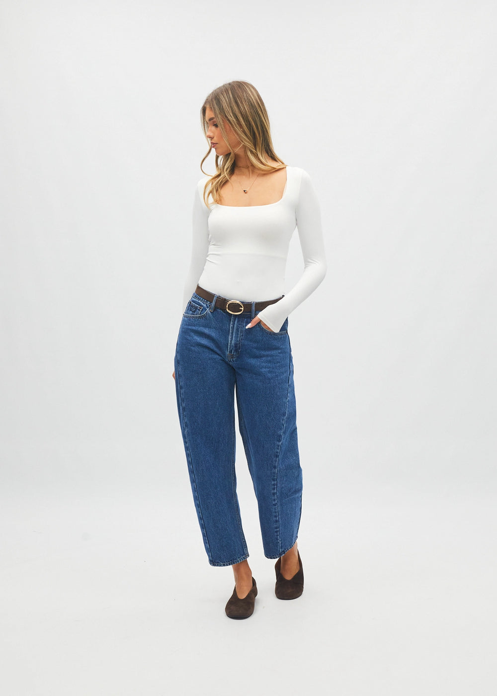 Yvette Barrel Fit Dark Blue