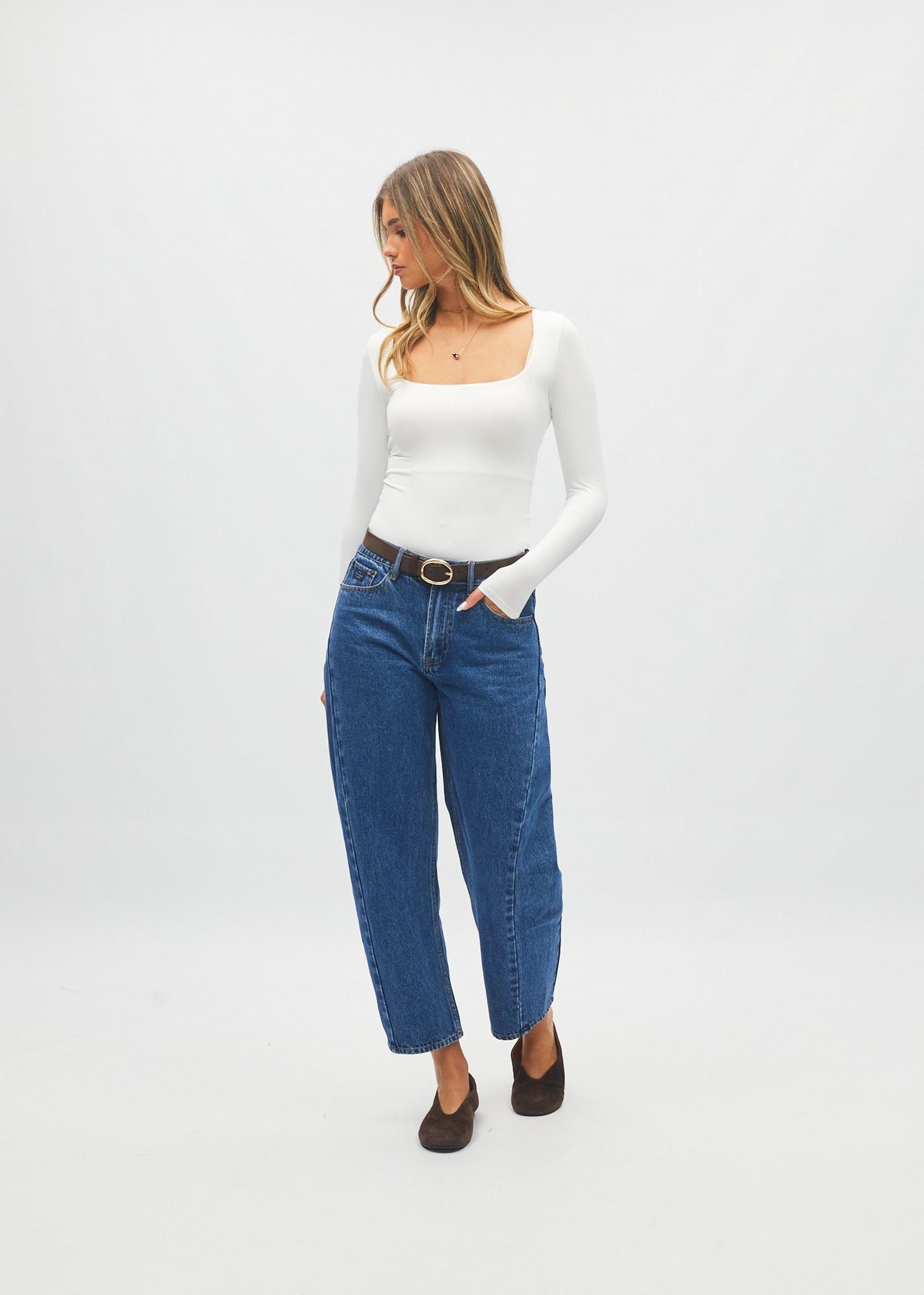 Yvette Barrel Fit Dark Blue