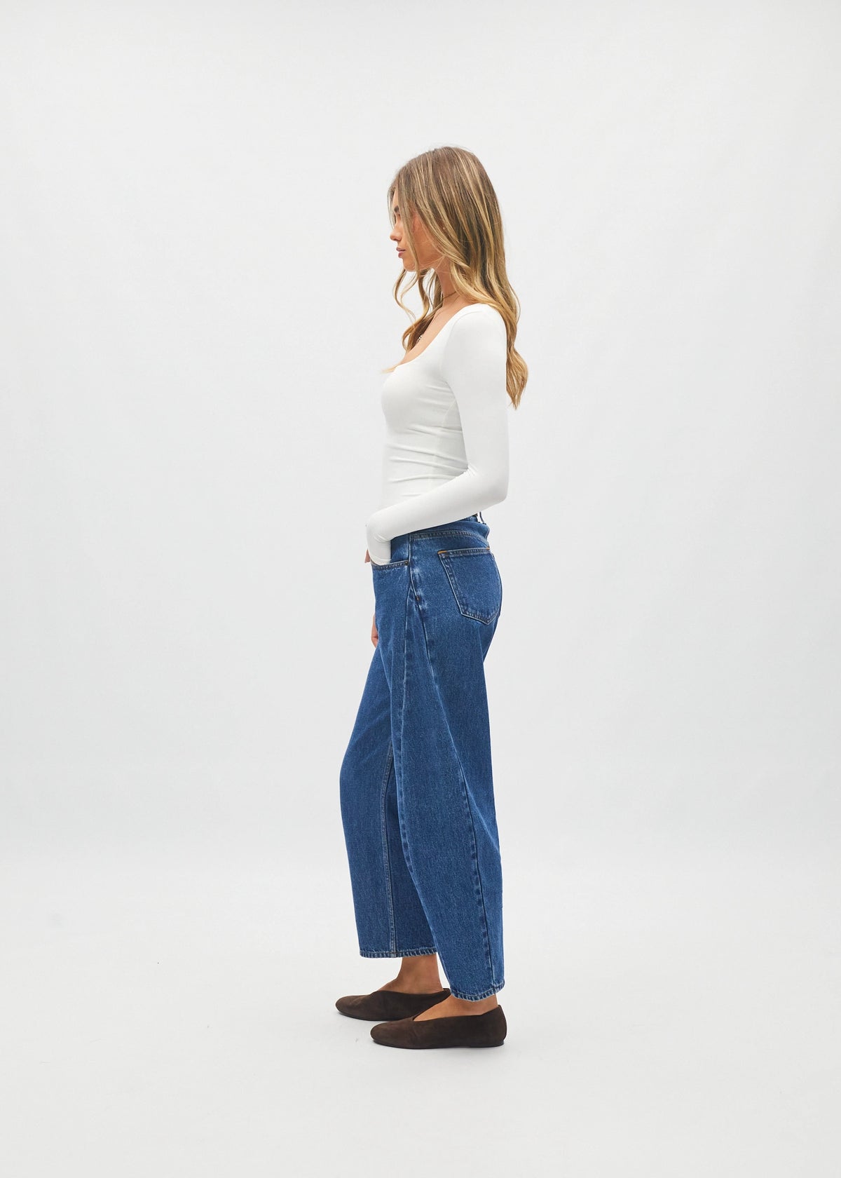 Yvette Barrel Fit Dark Blue