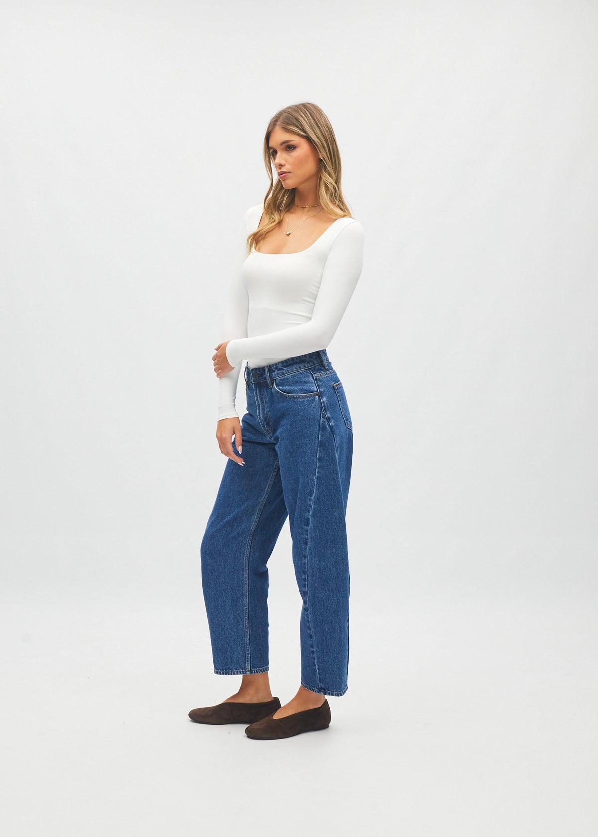 Yvette Barrel Fit Dark Blue