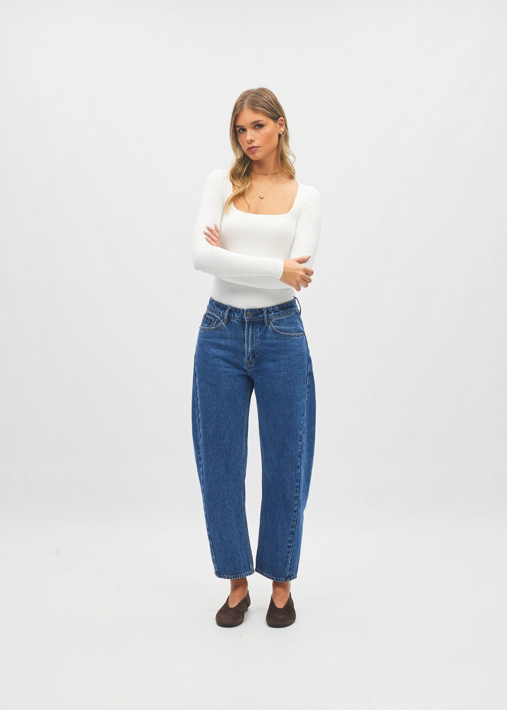 Yvette Barrel Fit Dark Blue