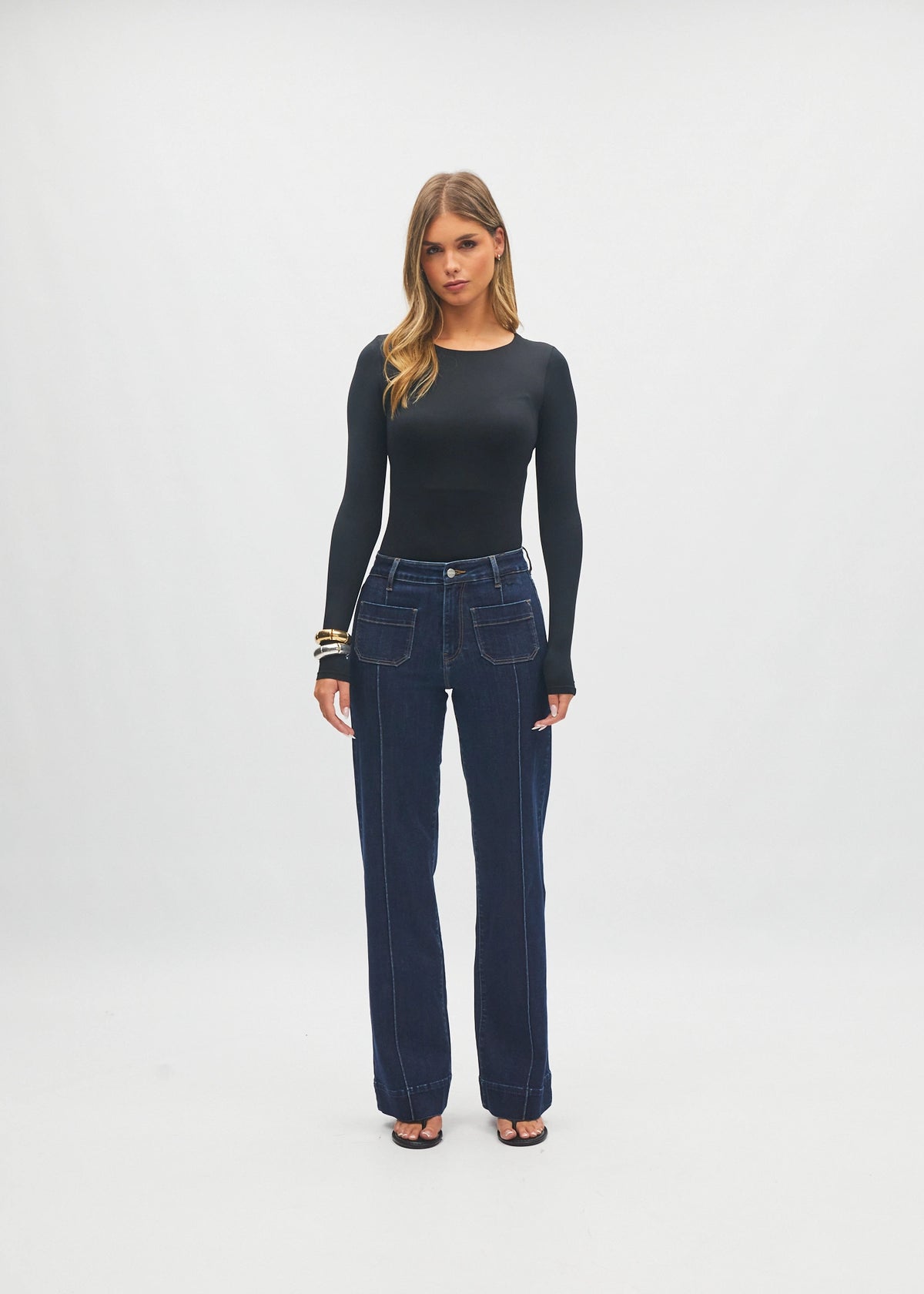 Claudia Wide Leg Jean Indigo Blue