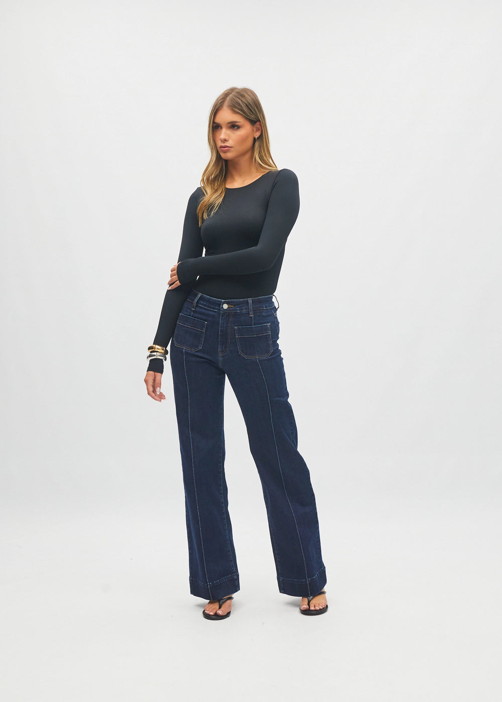 Claudia Wide Leg Jean Indigo Blue