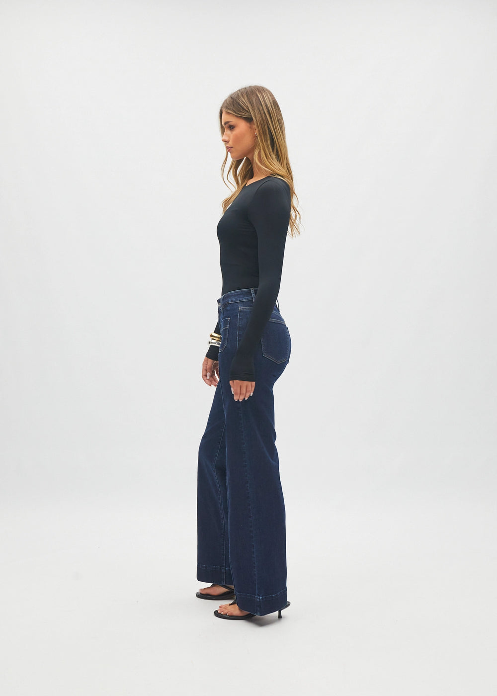 Claudia Wide Leg Jean Indigo Blue