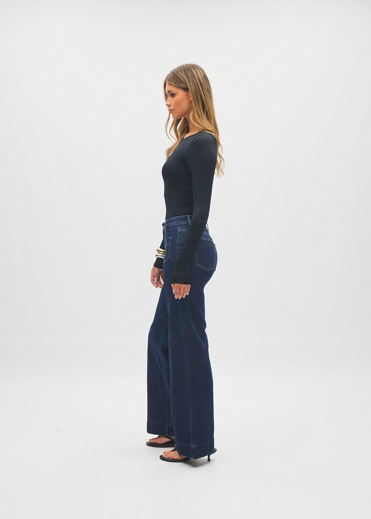 Claudia Wide Leg Jean Indigo Blue