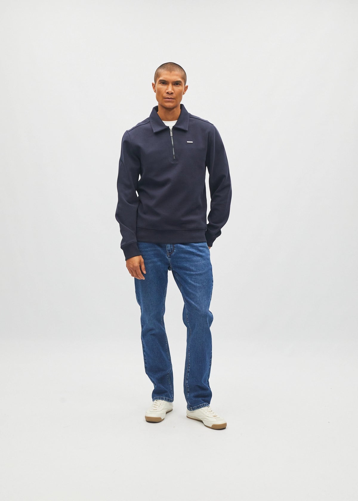 James Half Zip Metro Navy