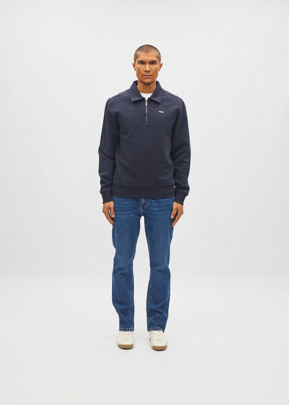 James Half Zip Metro Navy