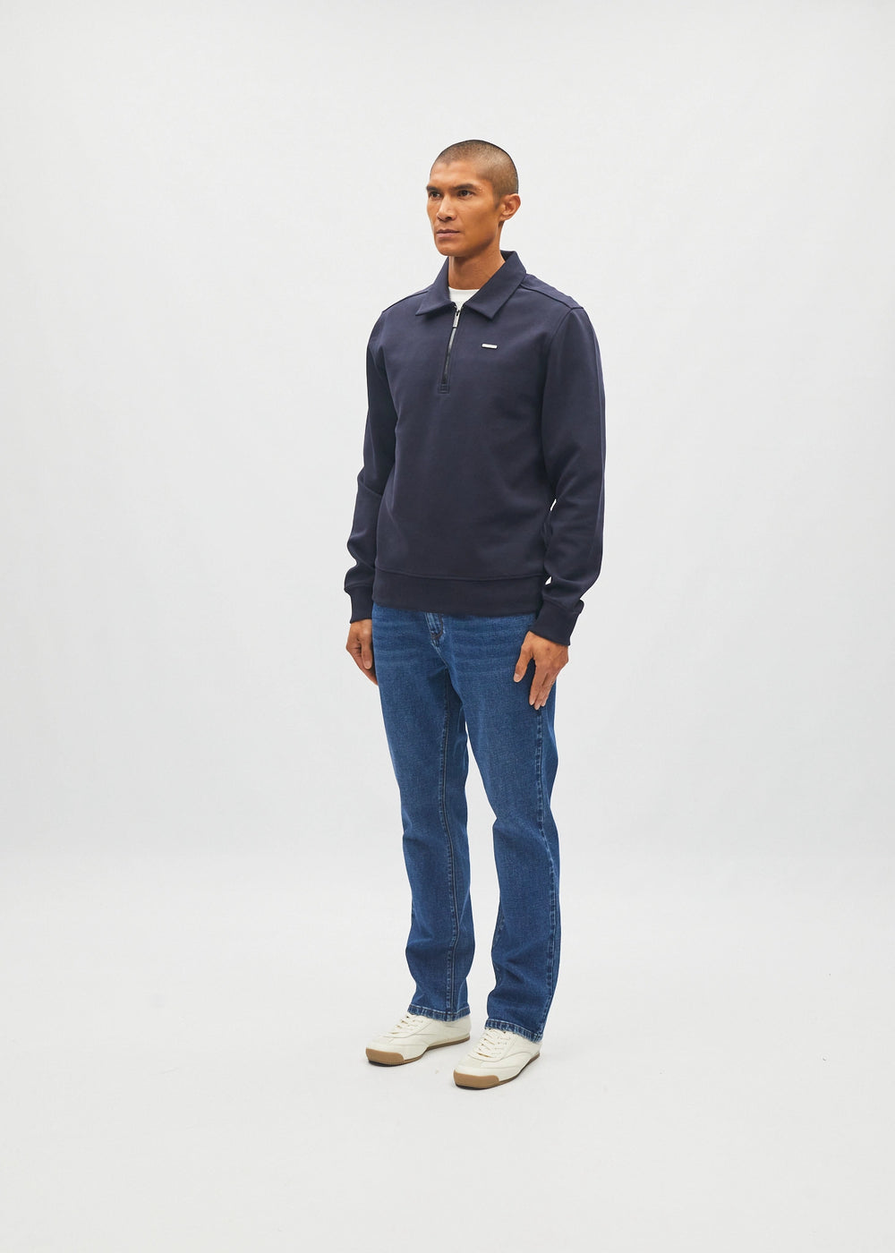 James Half Zip Metro Navy
