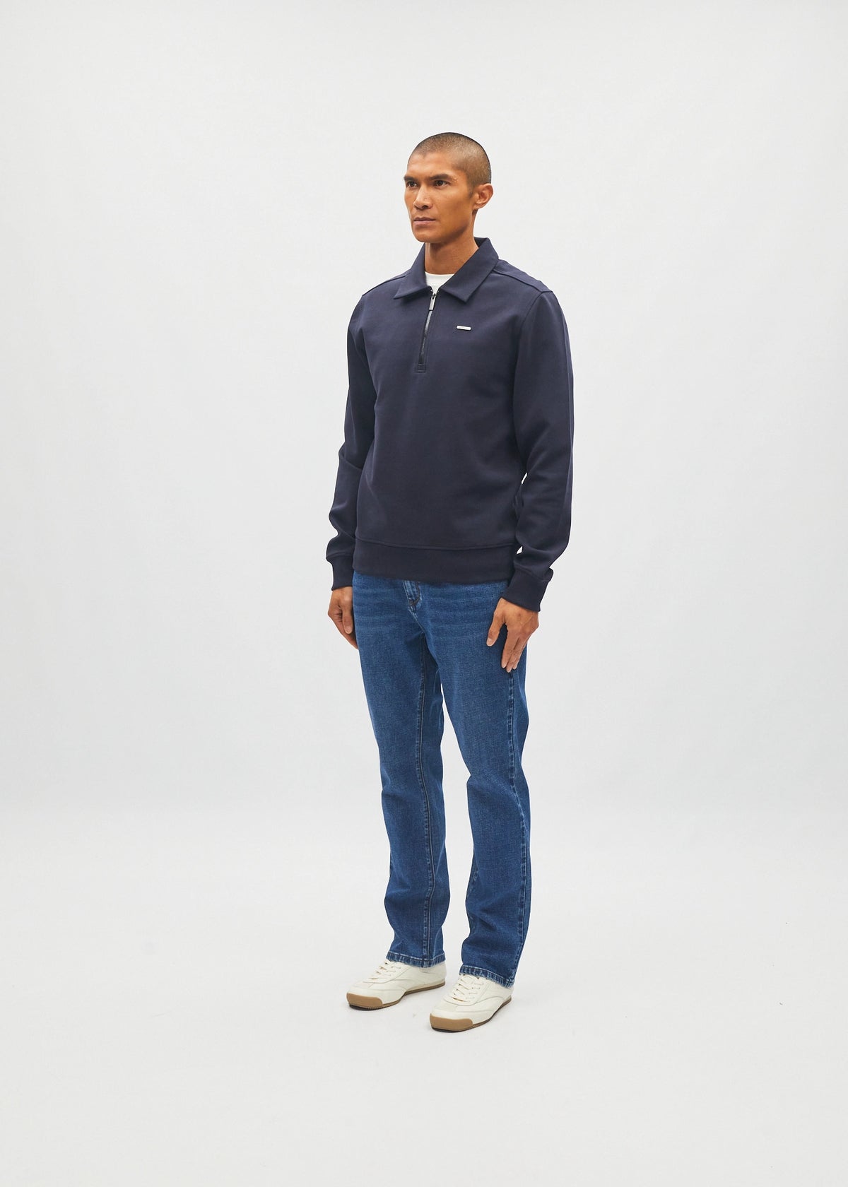 James Half Zip Metro Navy