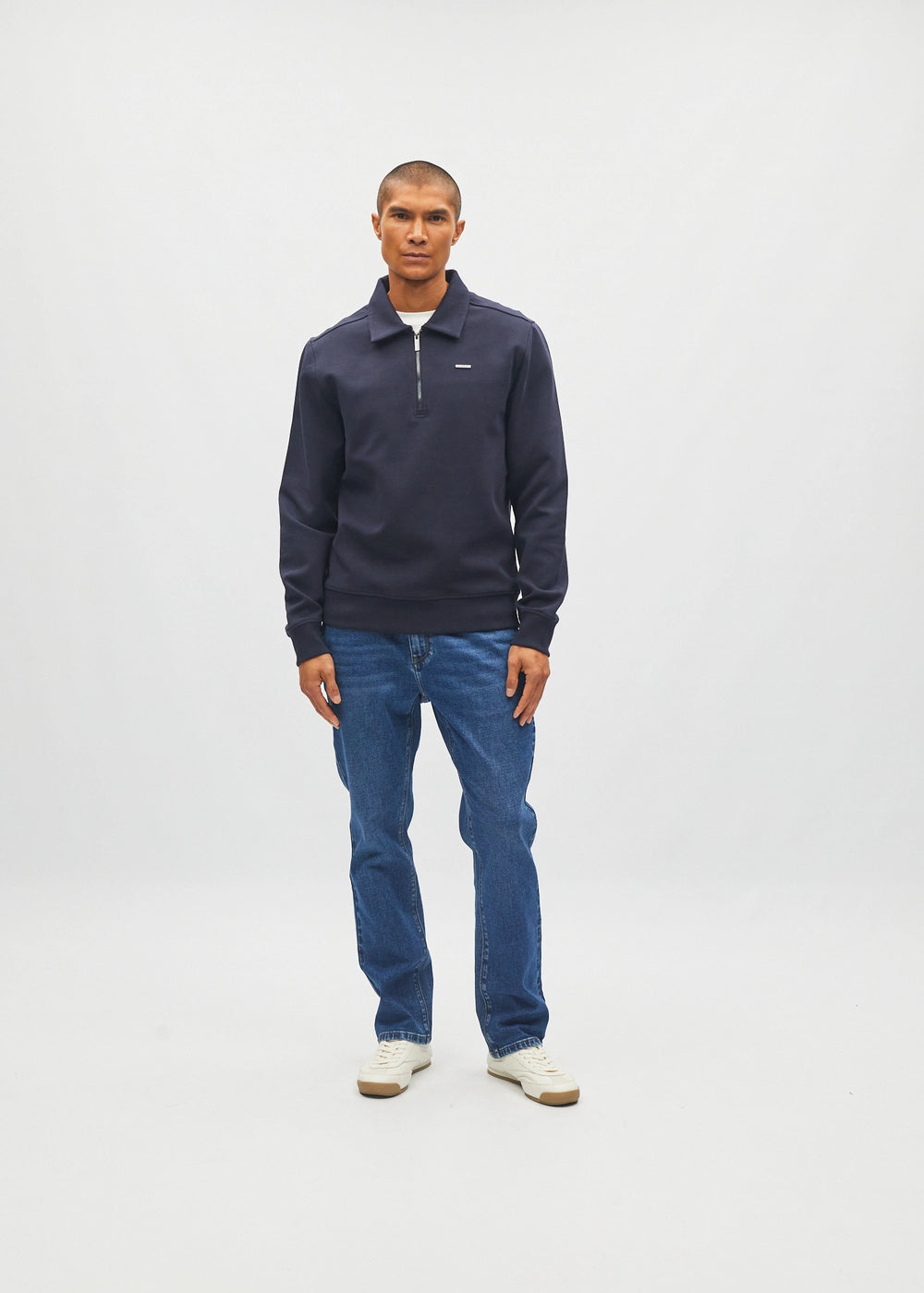 James Half Zip Metro Navy