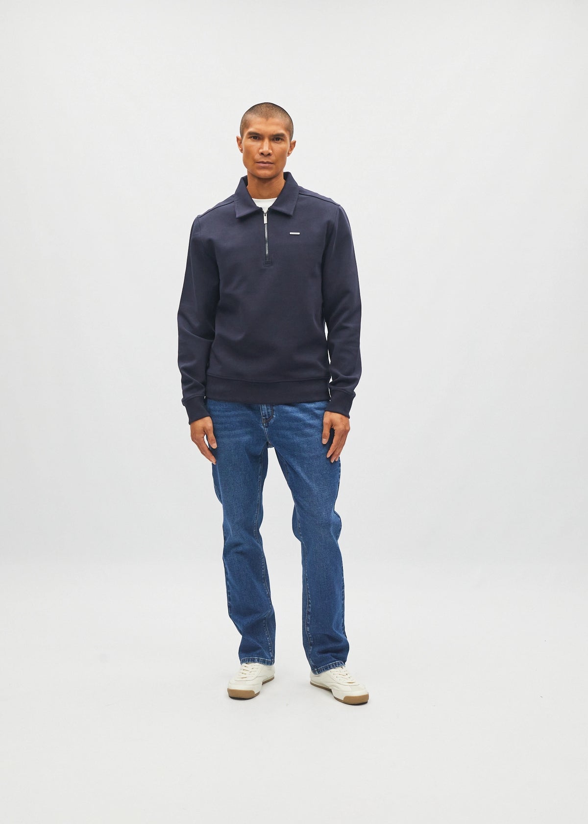 James Half Zip Metro Navy