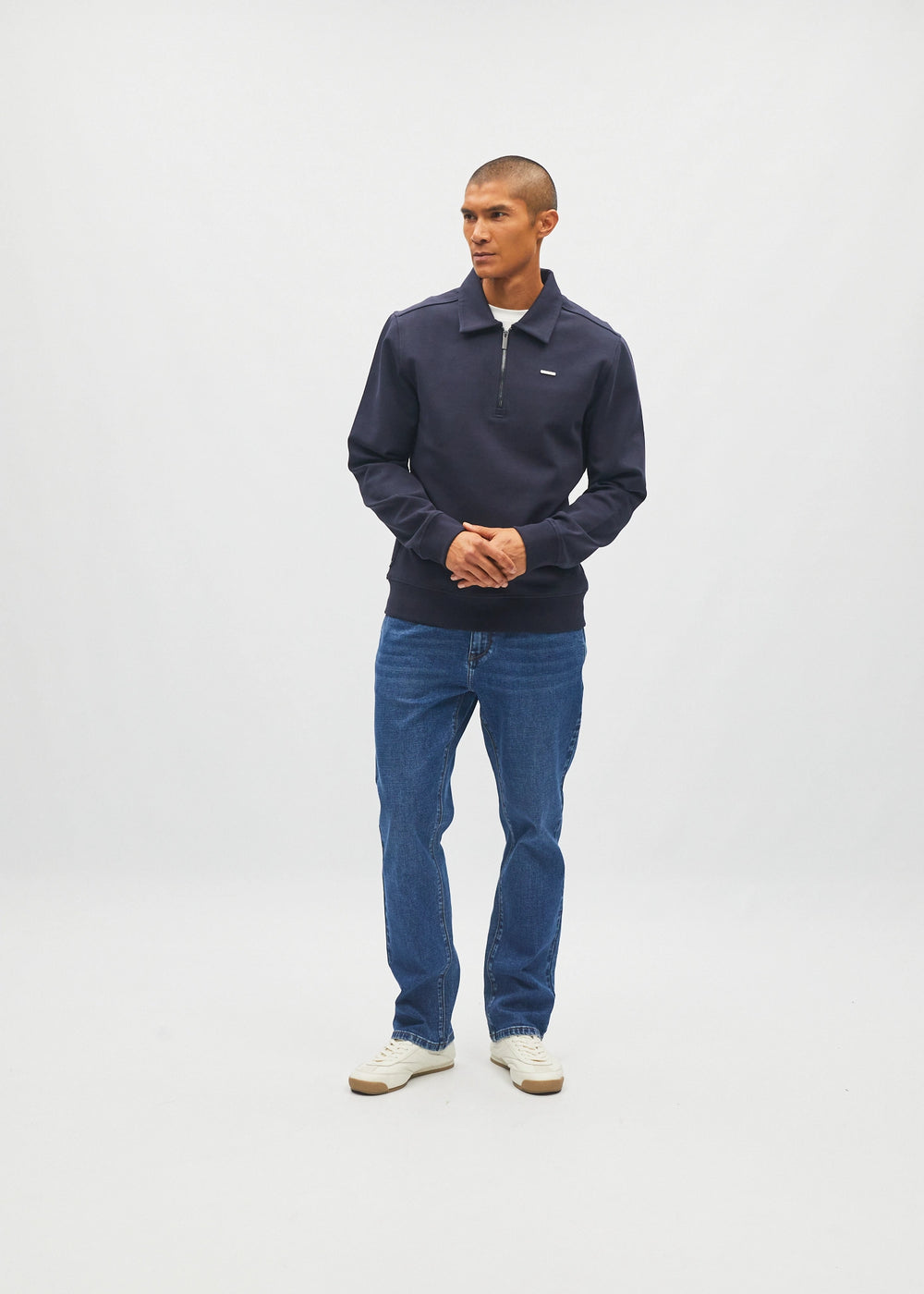 James Half Zip Metro Navy