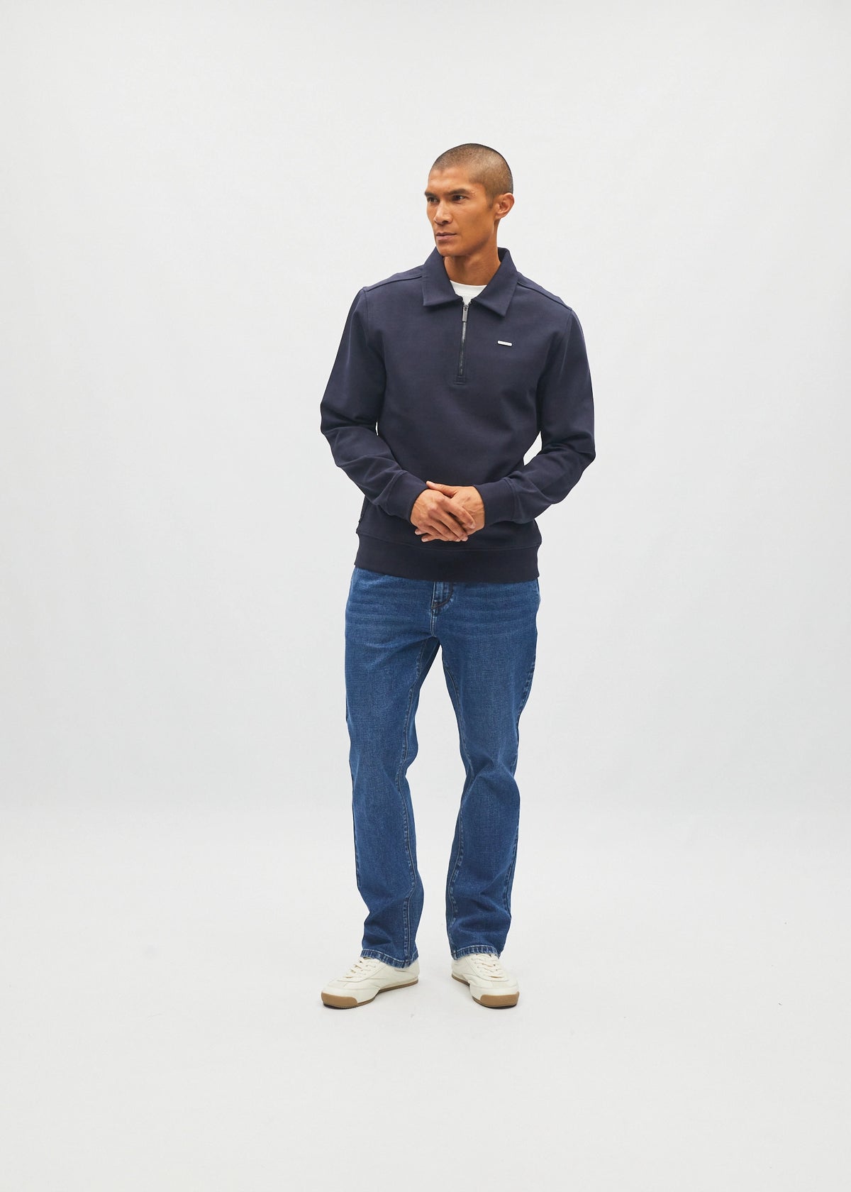James Half Zip Metro Navy