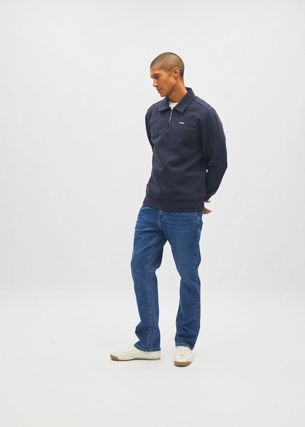 James Half Zip Metro Navy